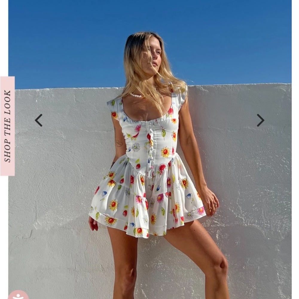 Vanessa Mooney Floral White Jumpsuit